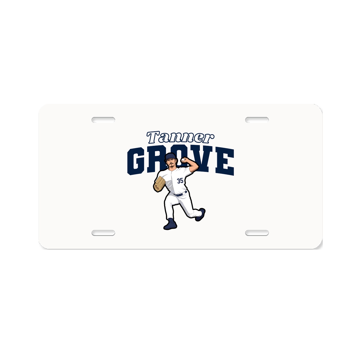 License Plate — Name Arch in Classic