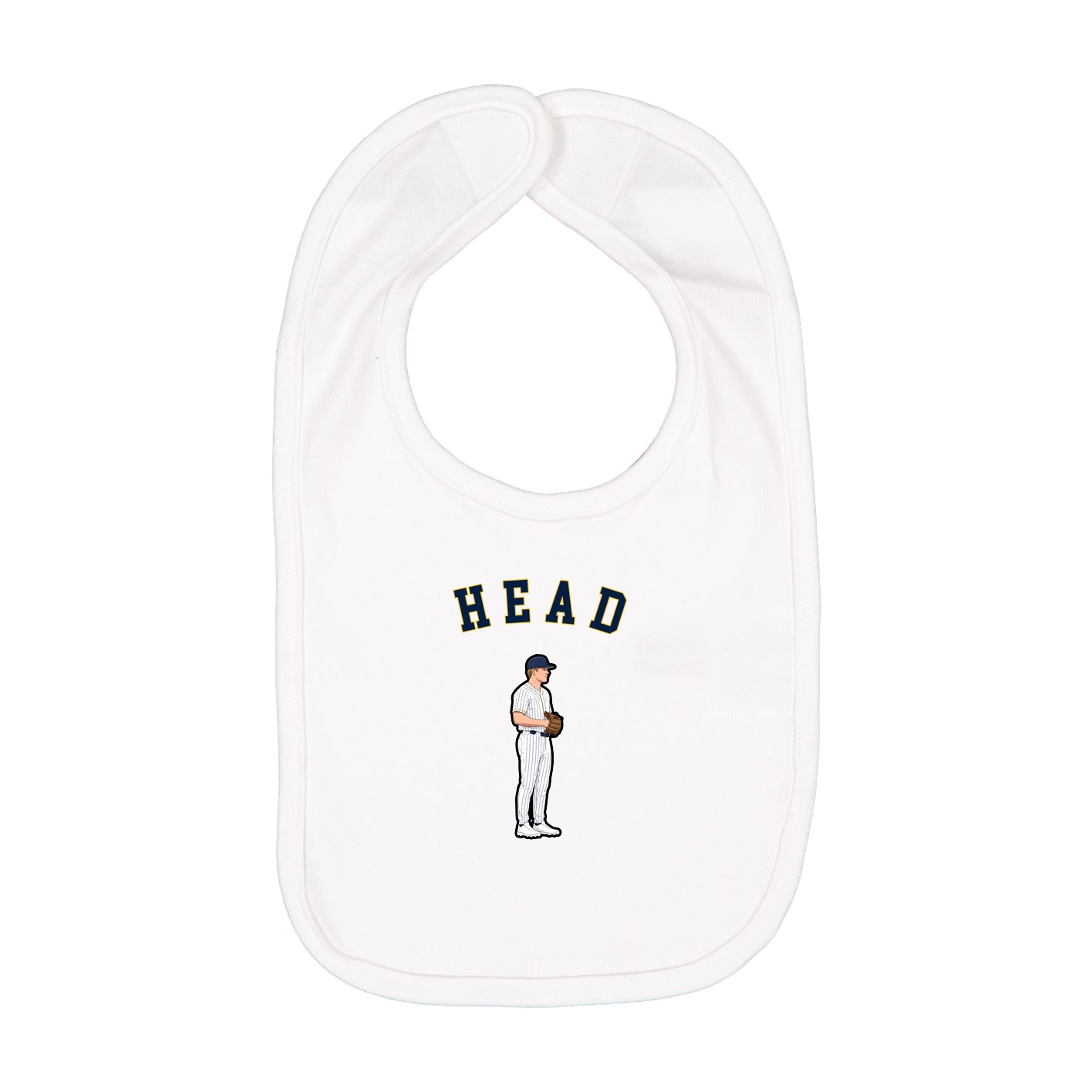 Infant Bib — Shirsey Arch in White