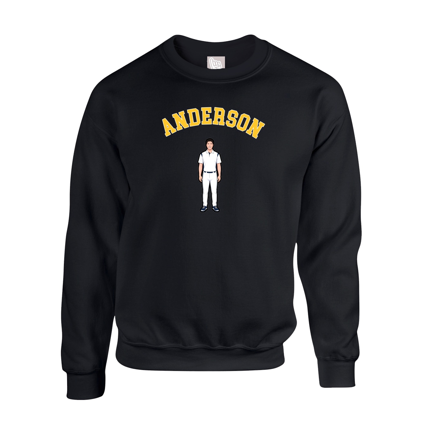 Fleece Crew — Shirsey Arch in Black