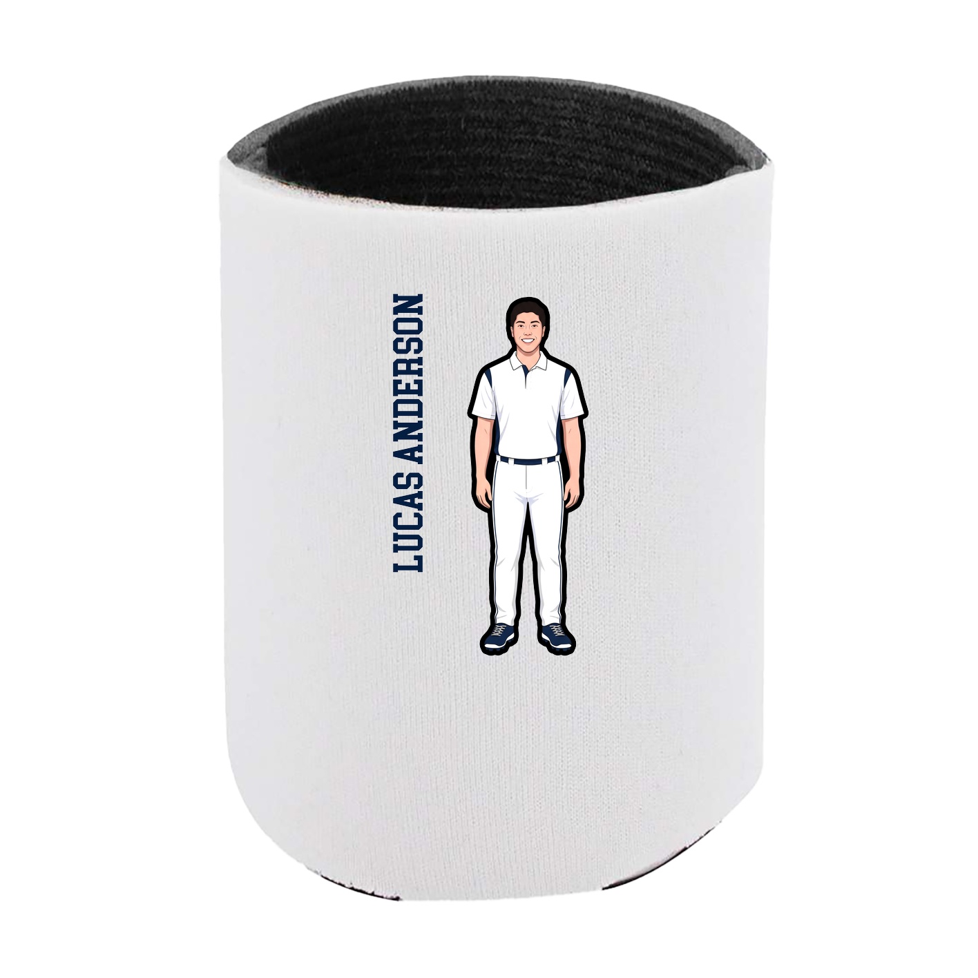 Can Holder — Name Vertical in White