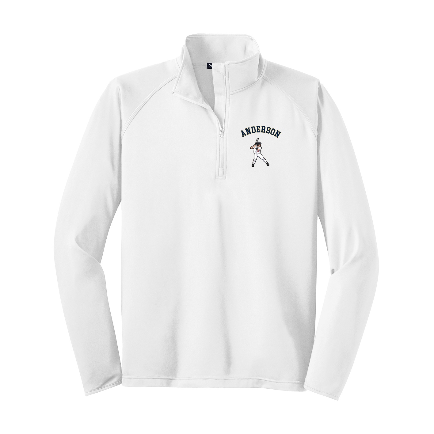 Q-Zip Pullover — Shirsey Arch in White