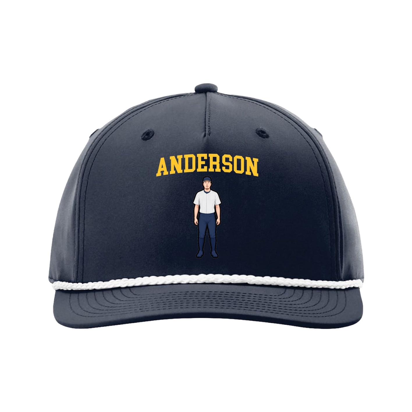 Five-Panel Classic Rope Cap — Shirsey in Navy