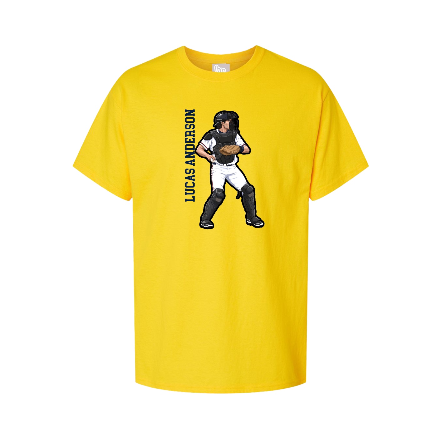 Tee — Name Vertical in Gold