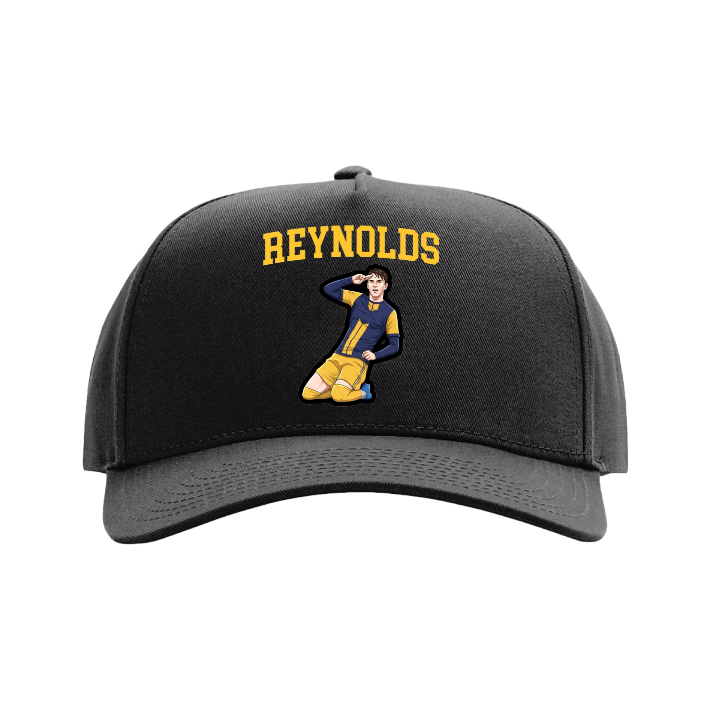 Full Fabric Five-Panel Champ Cap — Shirsey in Black