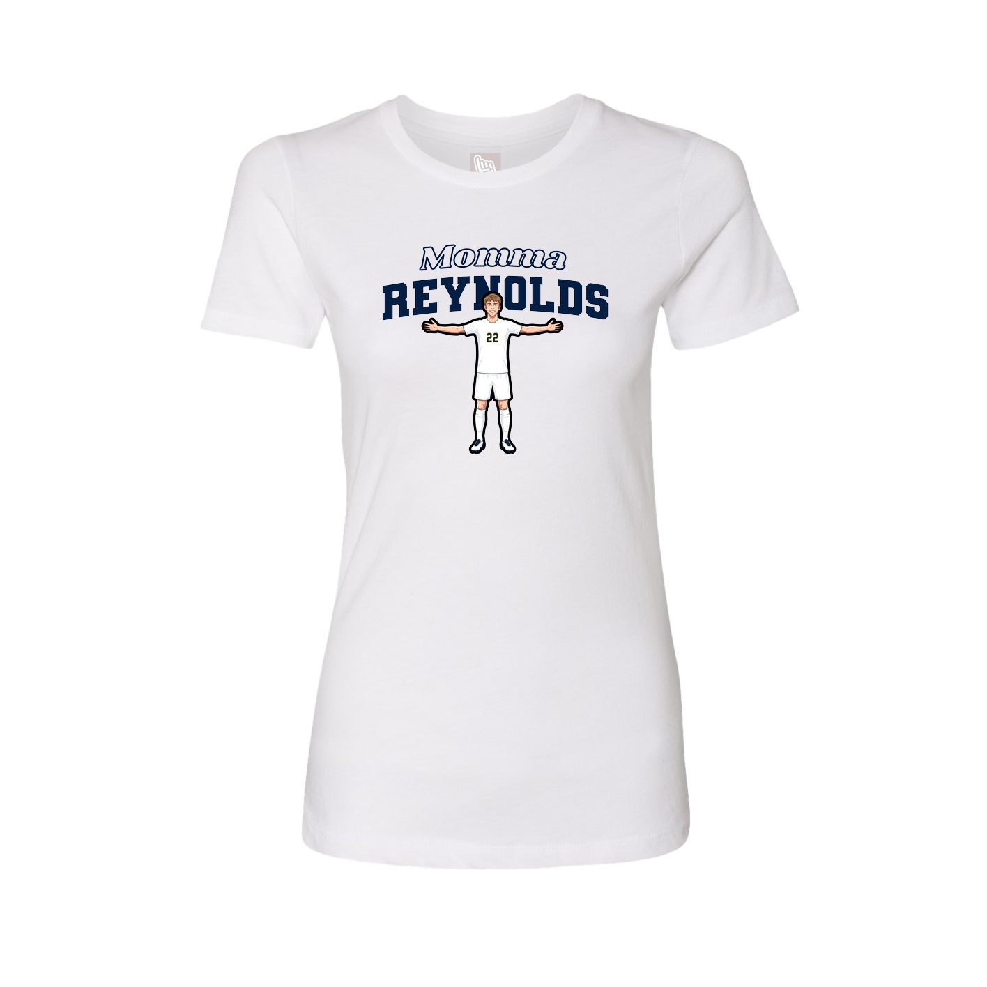 Womens Tee — Mothers Day Block in White