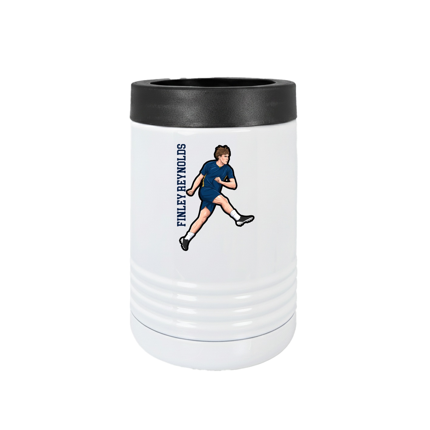 Beverage Holder — Name Vertical in White