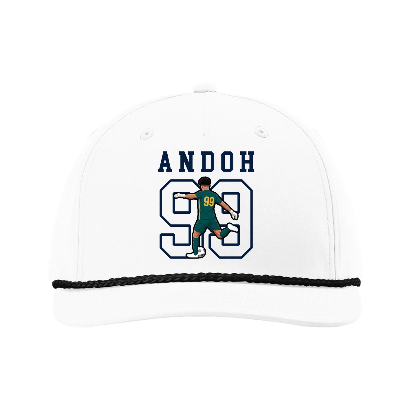 Five-Panel Classic Rope Cap — Shirsey in White