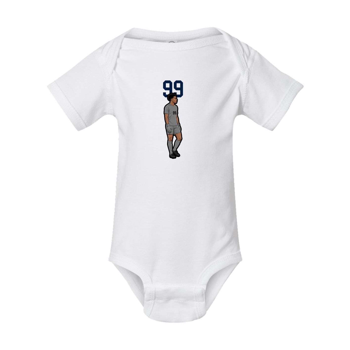 Baby Onesie — Number Top in White