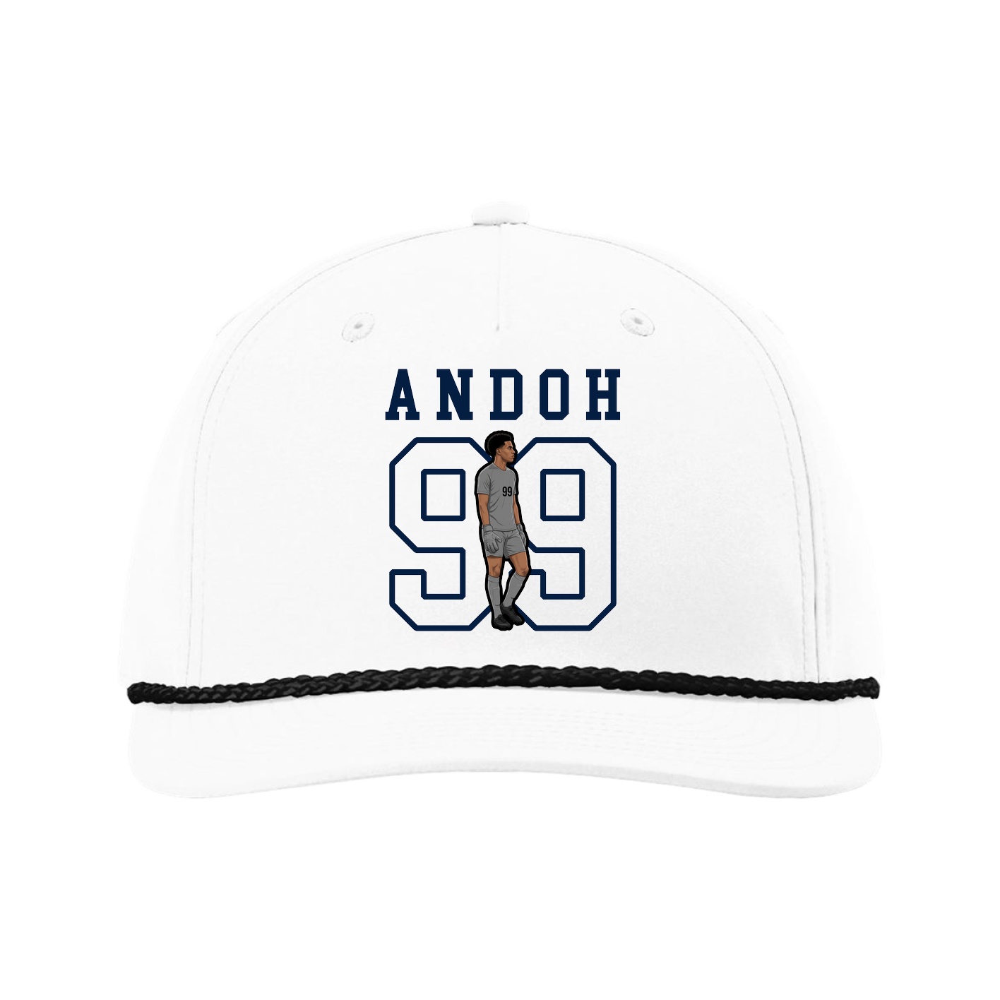 Five-Panel Classic Rope Cap — Shirsey in White