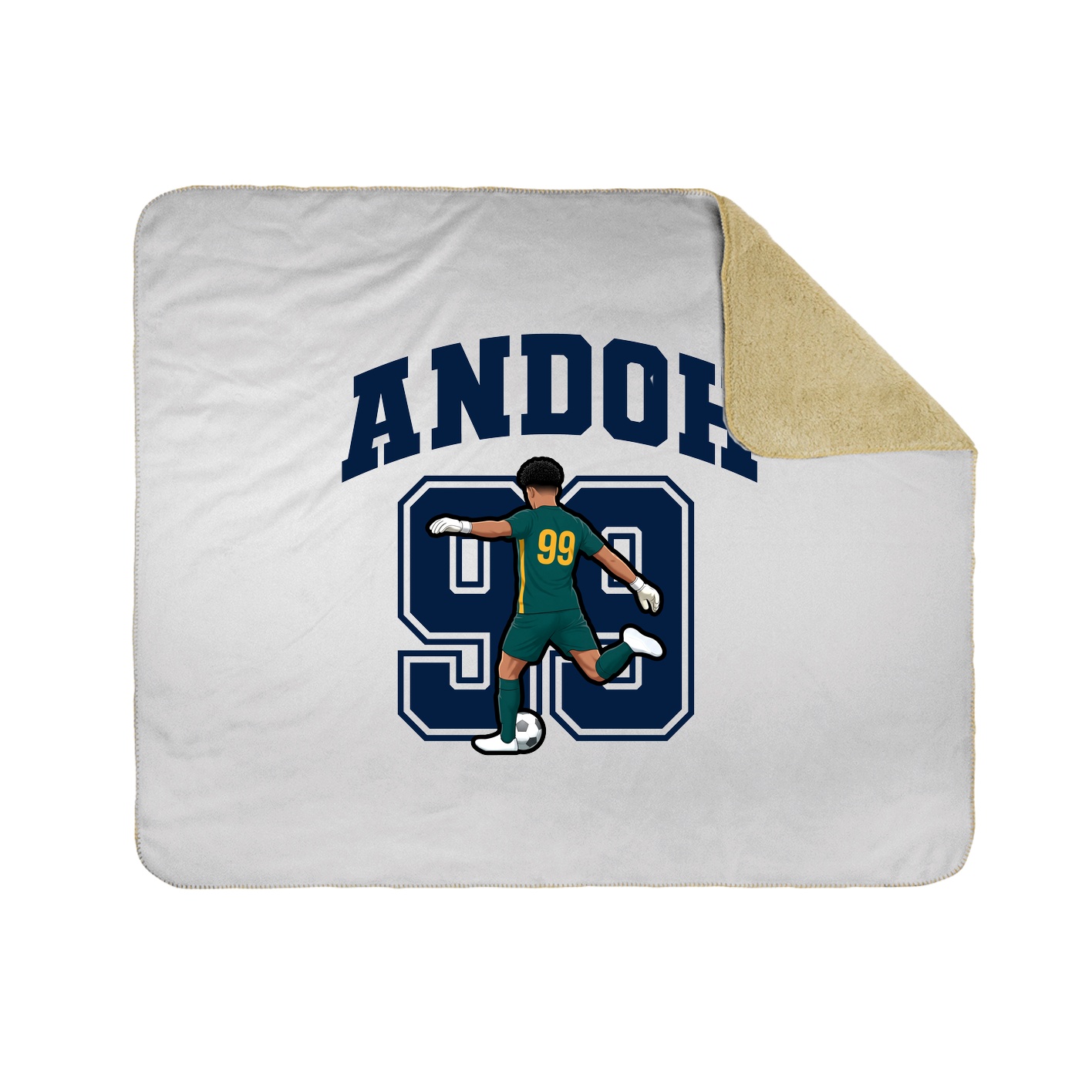 Throw Blanket — Number in White