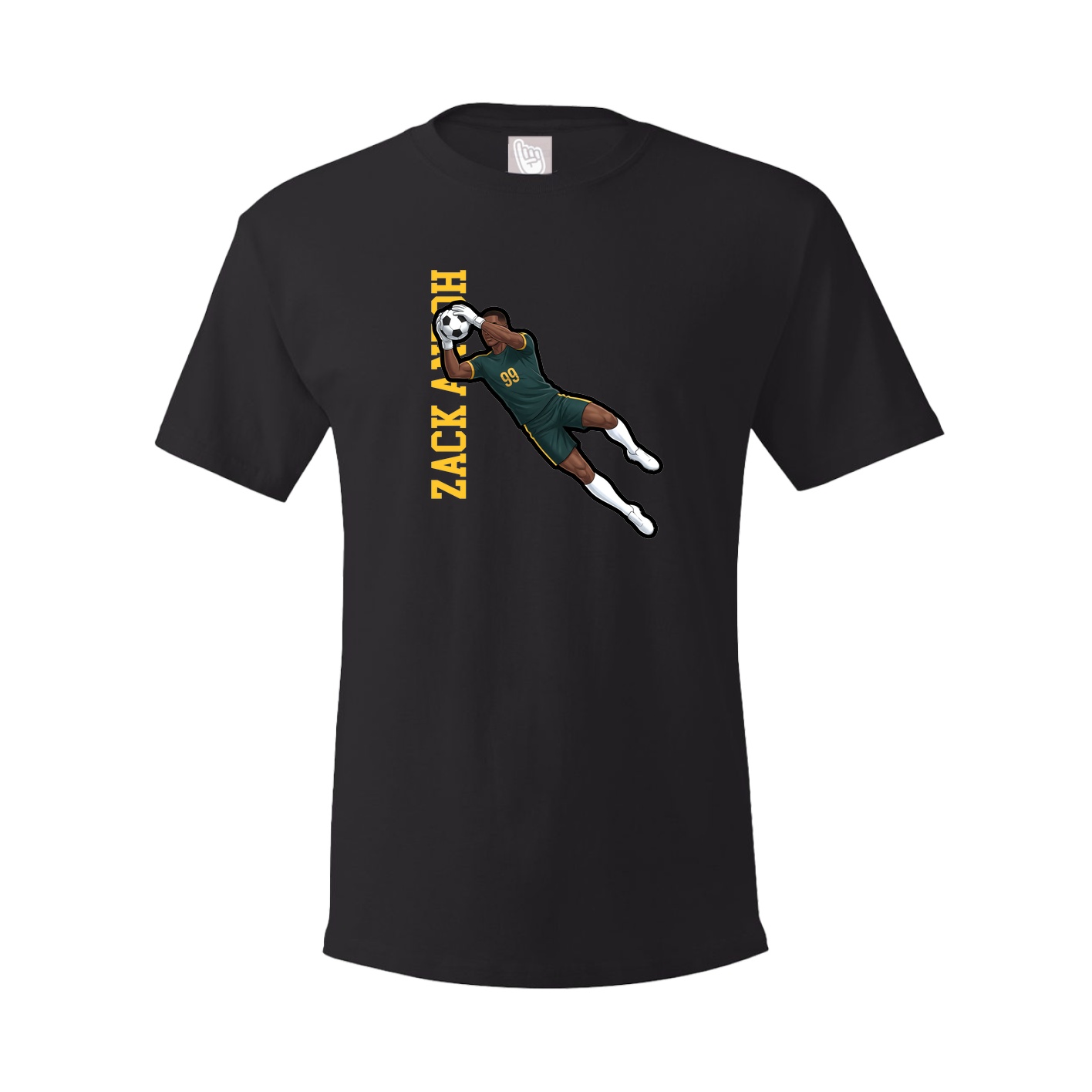 Youth Tee — Name Vertical in Black