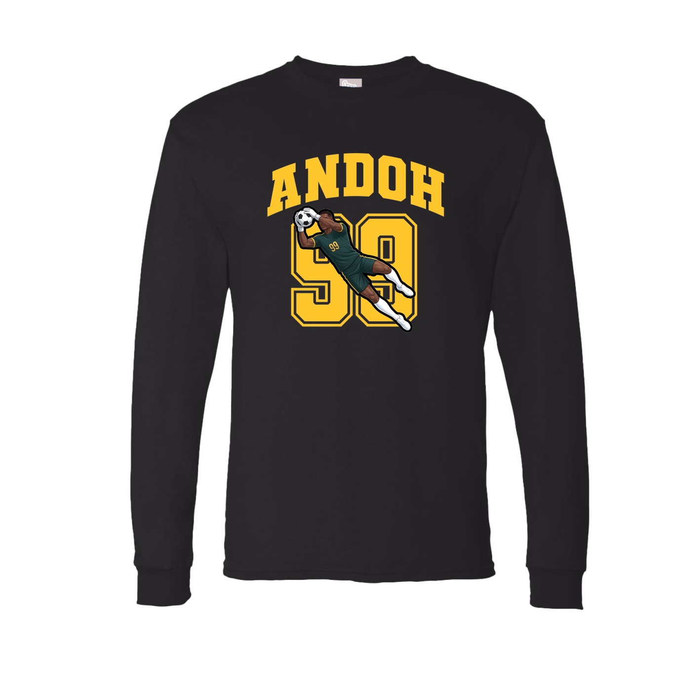 Long Sleeve Tee — Number in Black