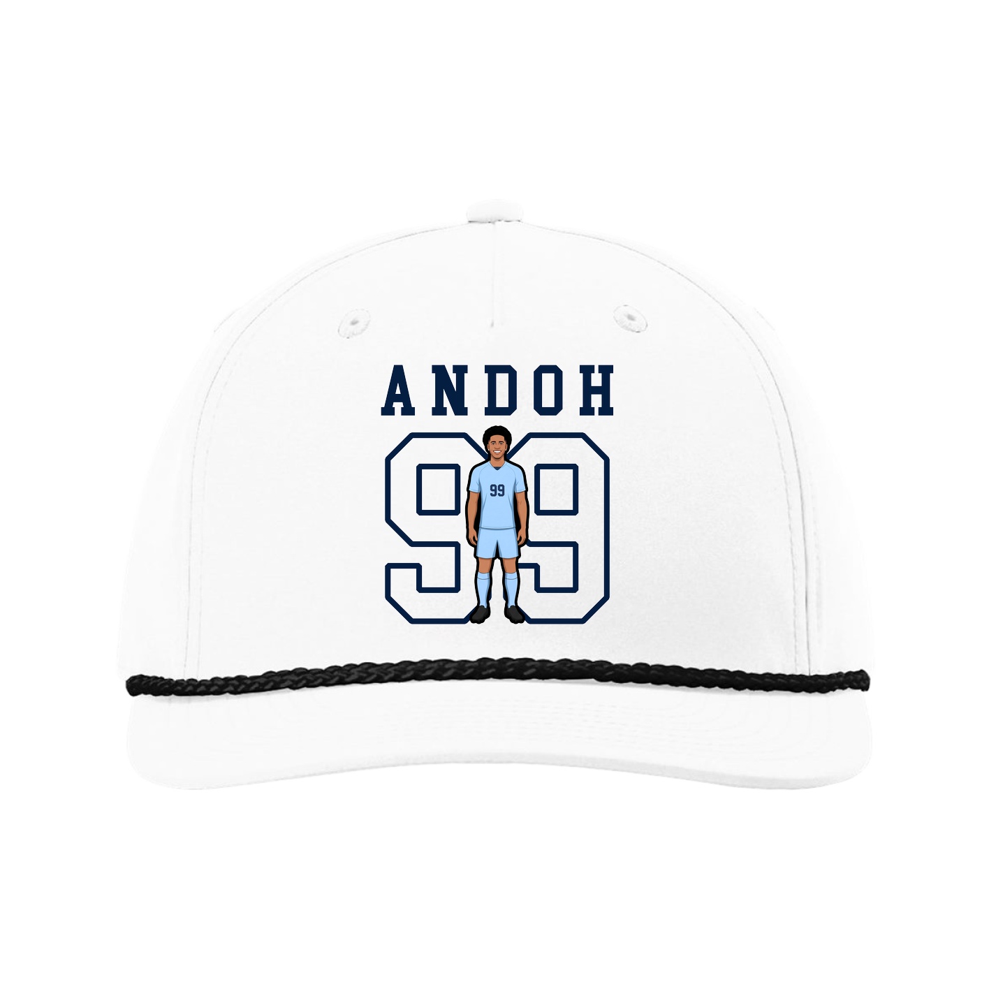 Five-Panel Classic Rope Cap — Shirsey in White