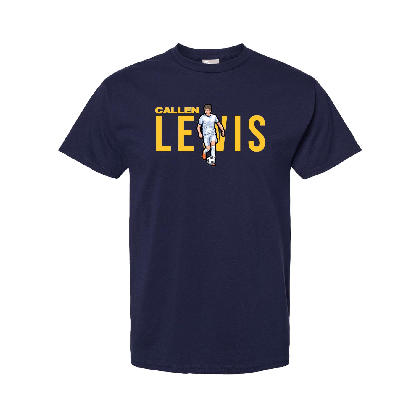 Youth Tee — Player Name in Navy