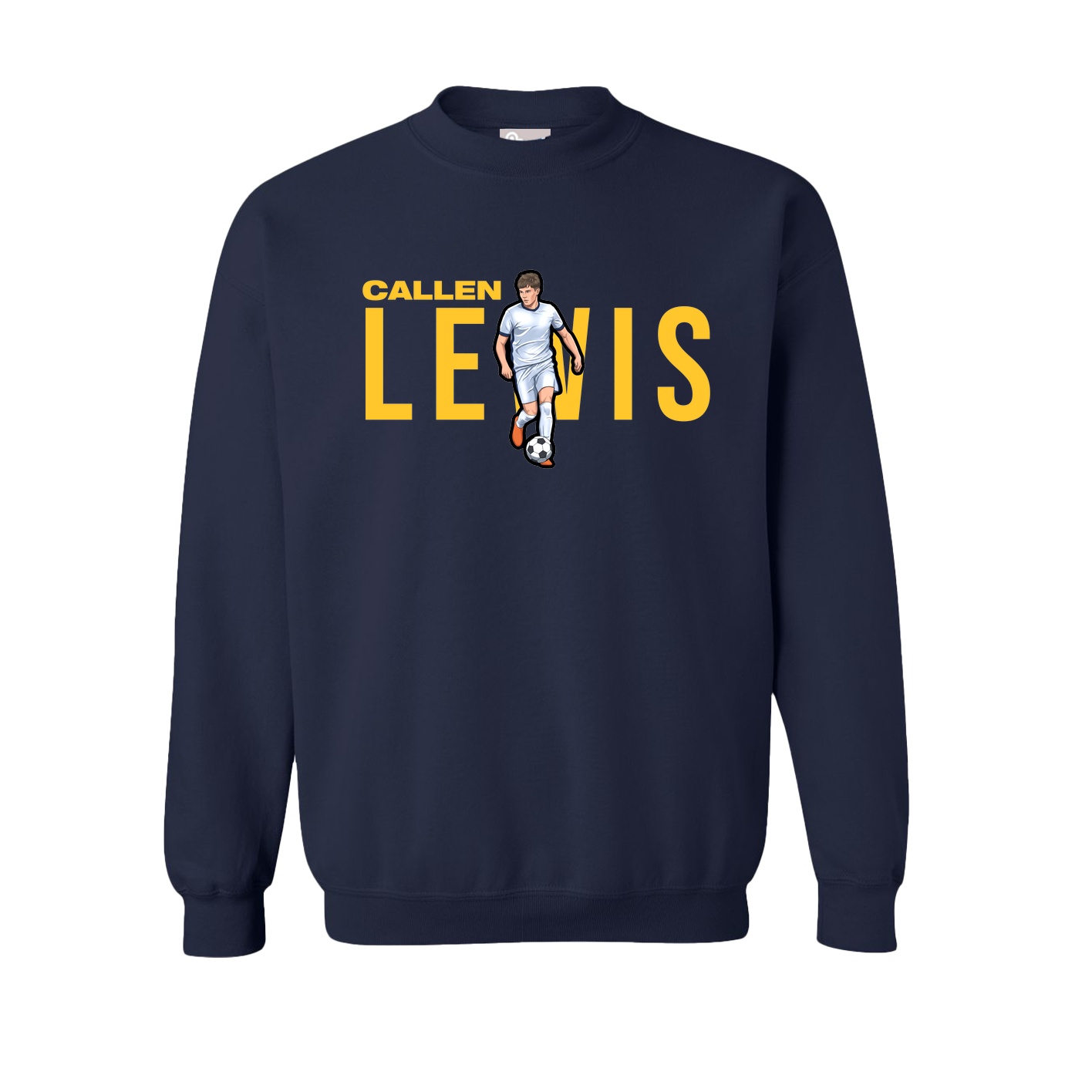 Fleece Crew — Player Name in Navy