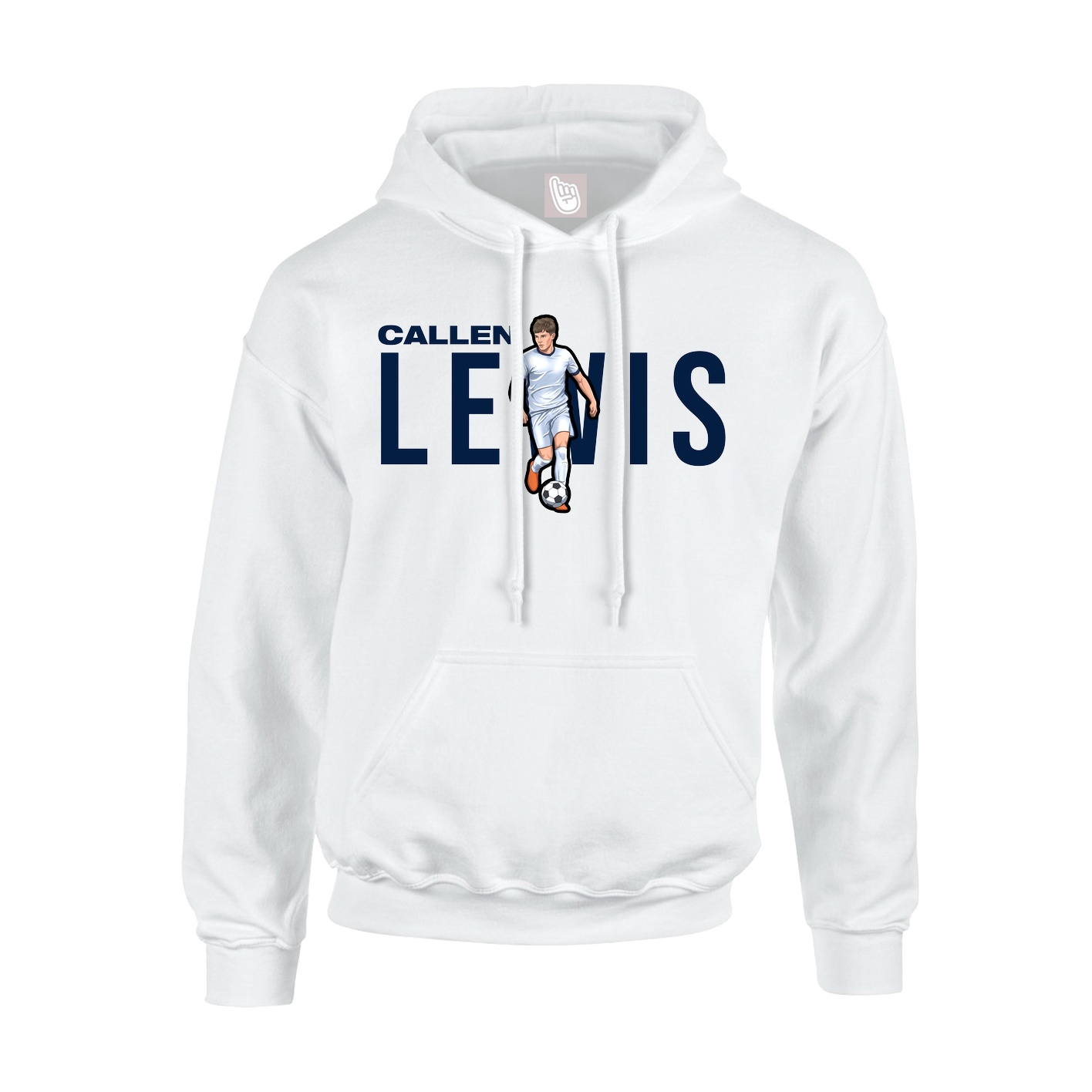 Youth Hoodie — Player Name in White