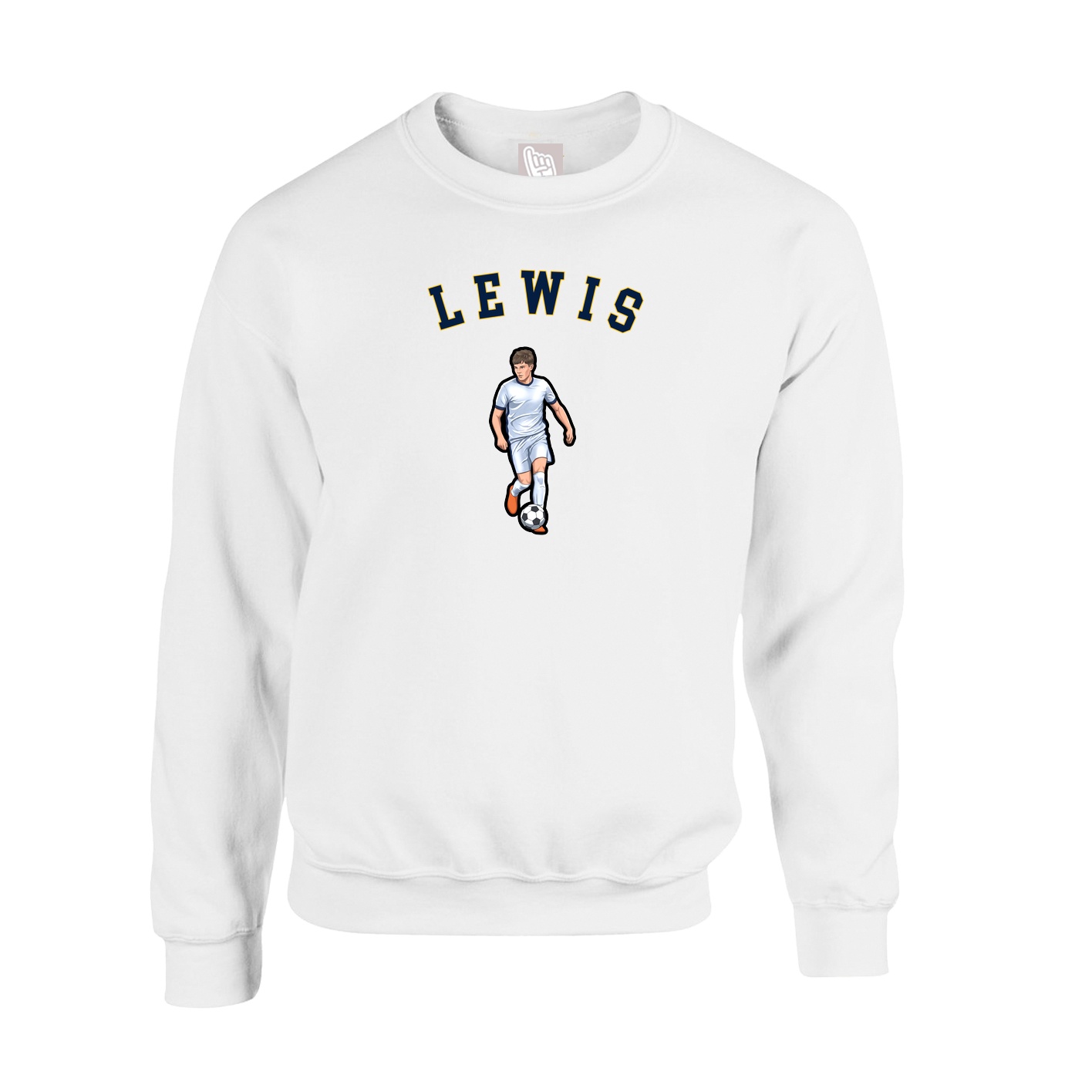 Fleece Crew — Shirsey Arch in White