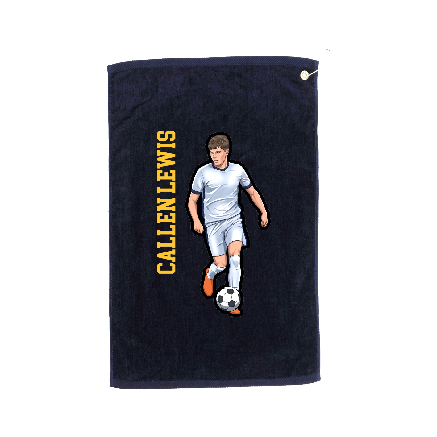 Golf Towel — Name Vertical in Navy
