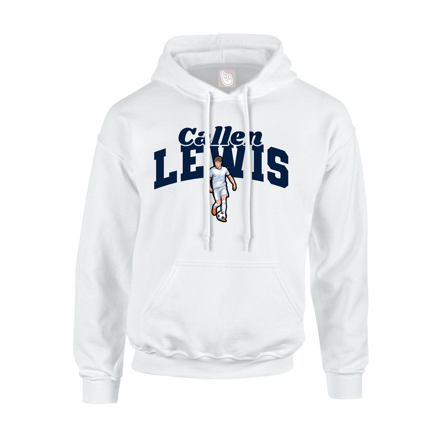 Hoodie — Signature Arch in White