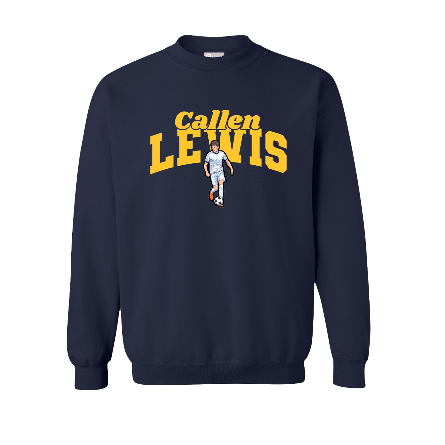 Fleece Crew — Signature Arch in Navy