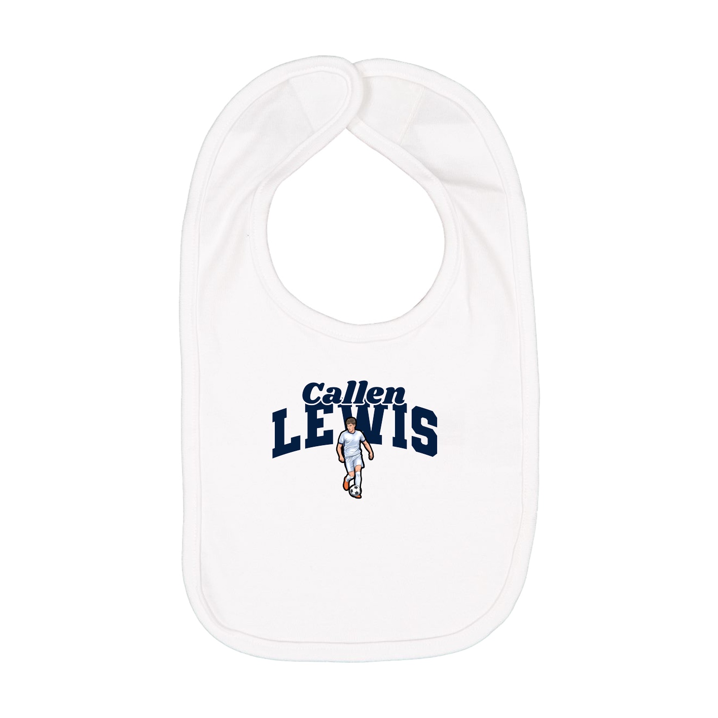 Infant Bib — Signature Arch in White