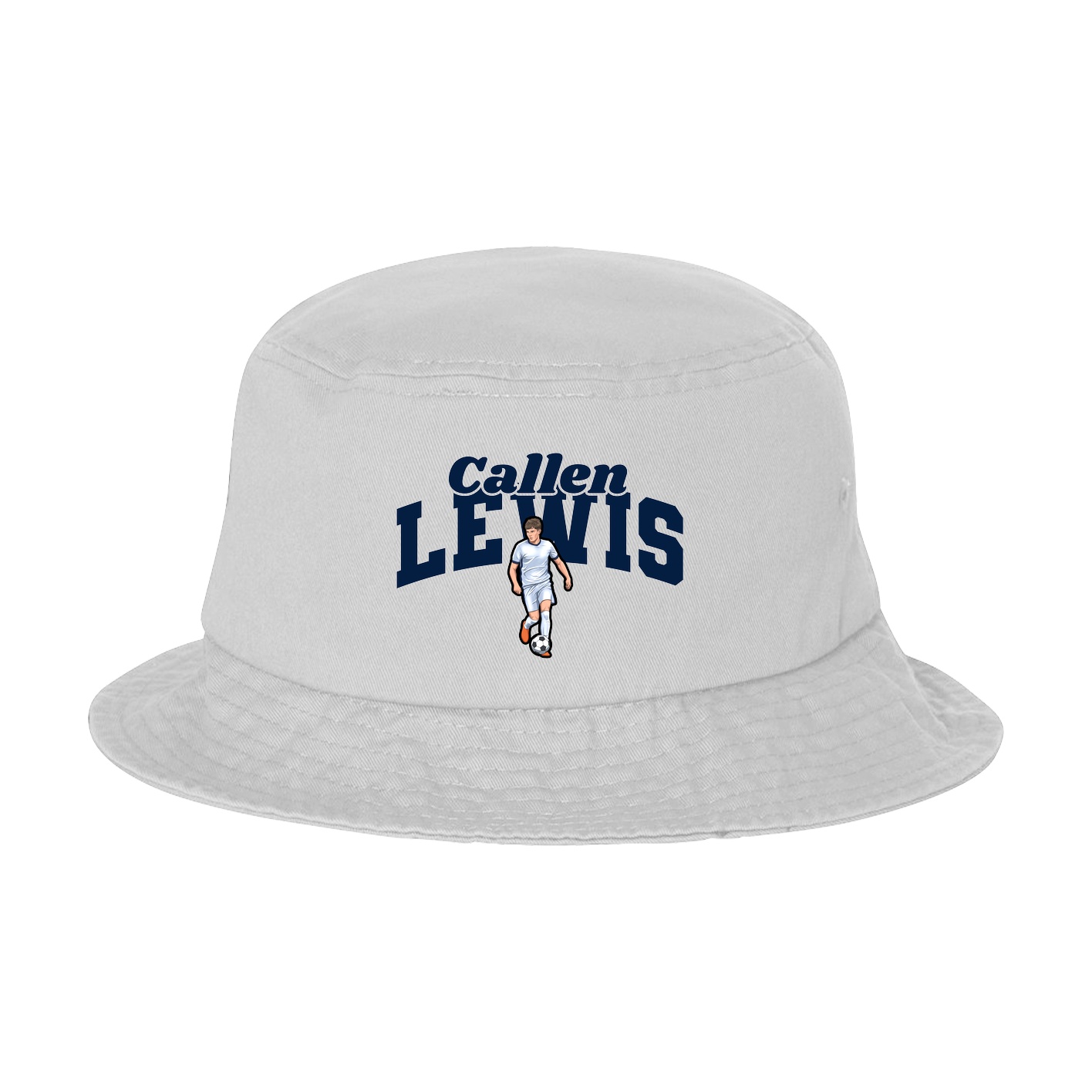 Bucket Cap — Signature Arch in White
