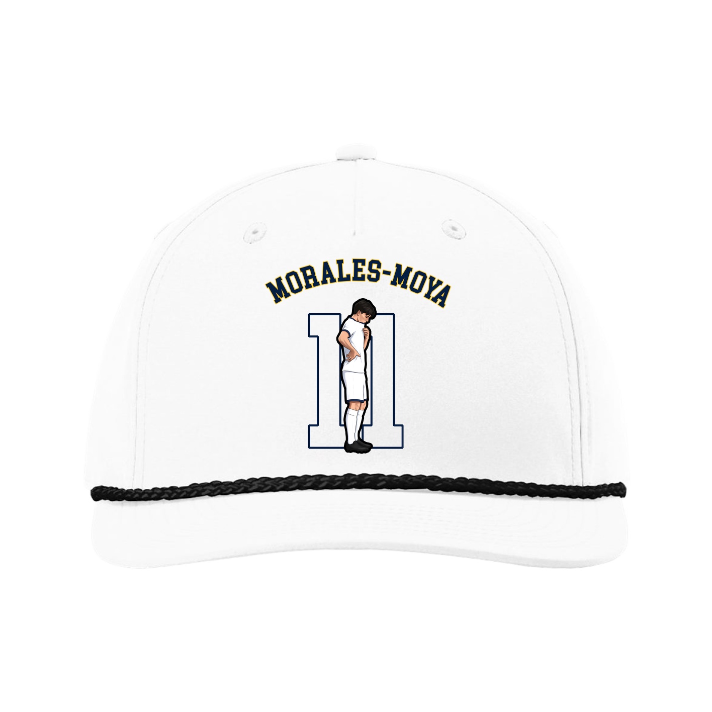 Five-Panel Classic Rope Cap — Shirsey Arch in White