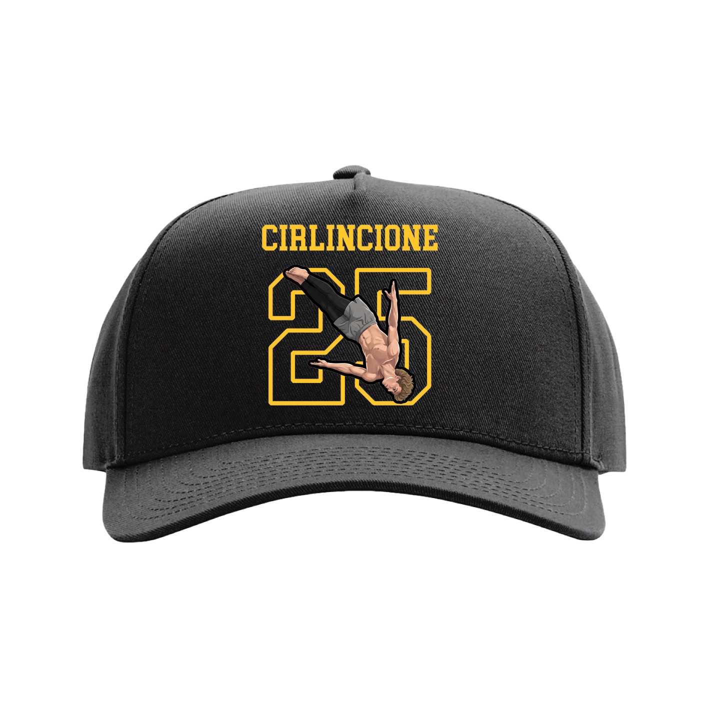 Full Fabric Five-Panel Champ Cap — Shirsey in Black