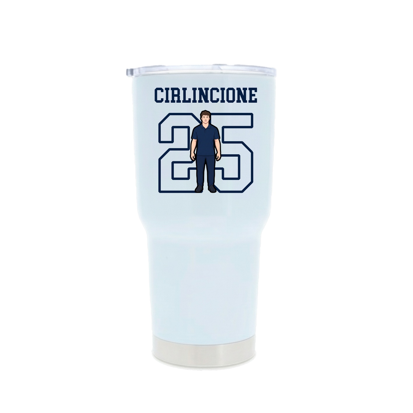 30oz Stainless Steel Tumbler — Shirsey in White