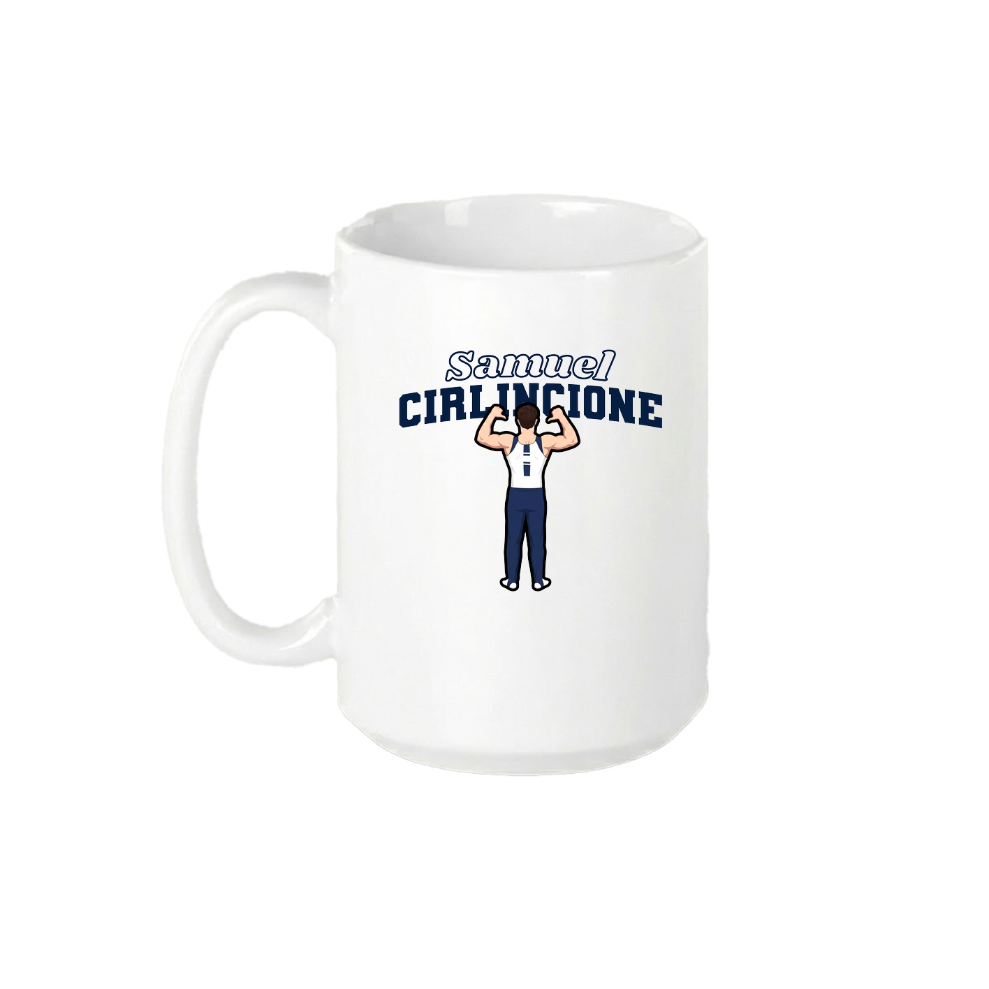 15oz Coffee Mug — Name Arch in White