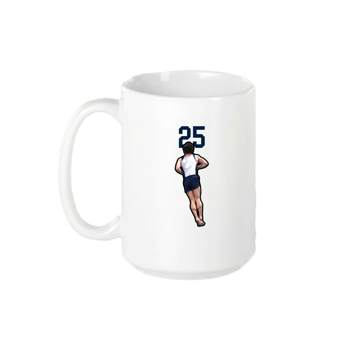 15oz Coffee Mug — Number Top in White