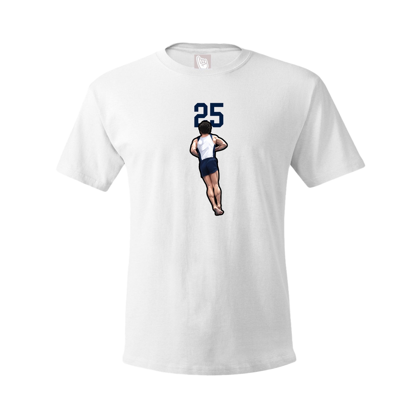 Youth Tee — Number Top in White