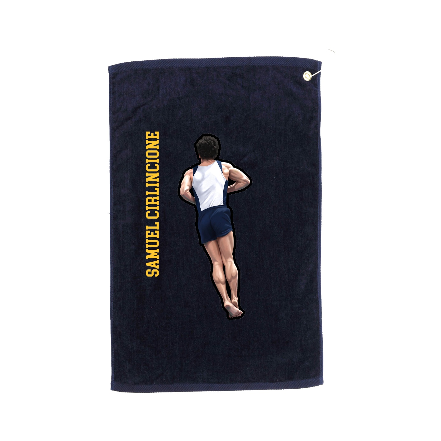 Golf Towel — Name Vertical in Navy