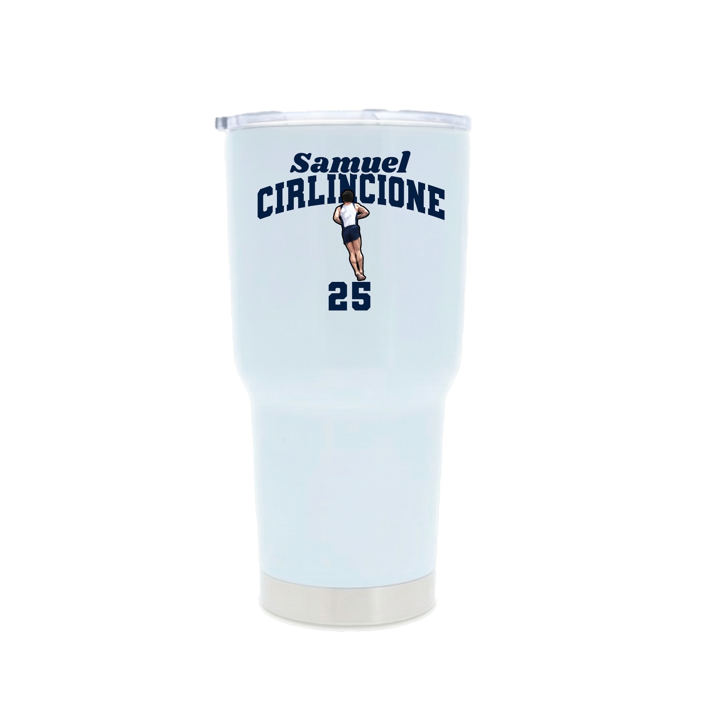 30oz Stainless Steel Tumbler — Signature Arch in White