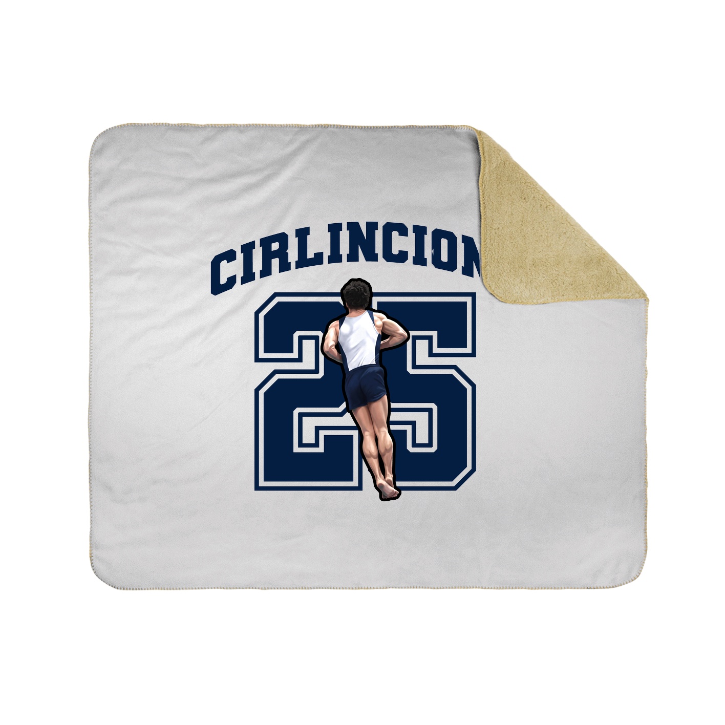 Throw Blanket — Number in White