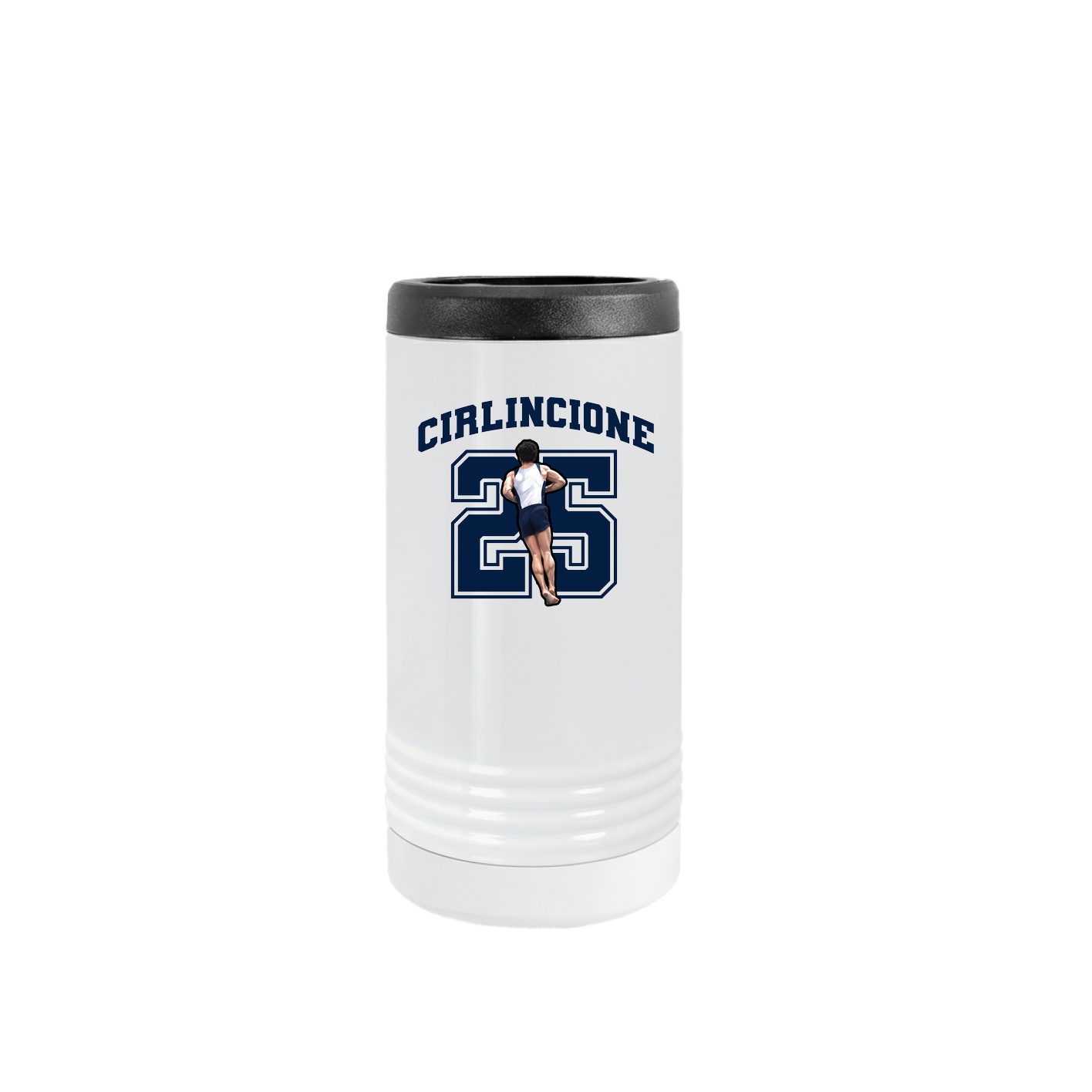 Slim Beverage Holder — Number in White
