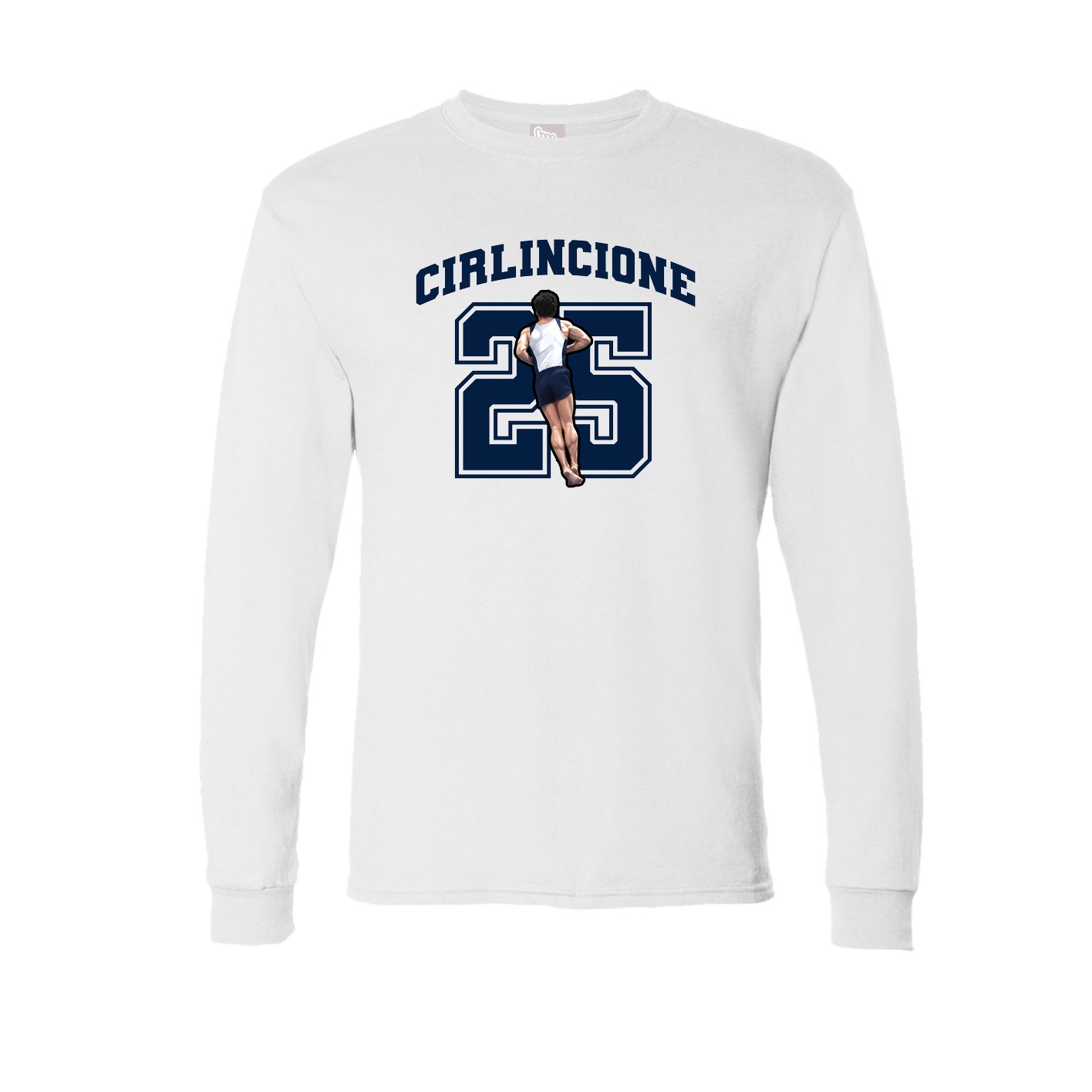 Long Sleeve Tee — Number in White