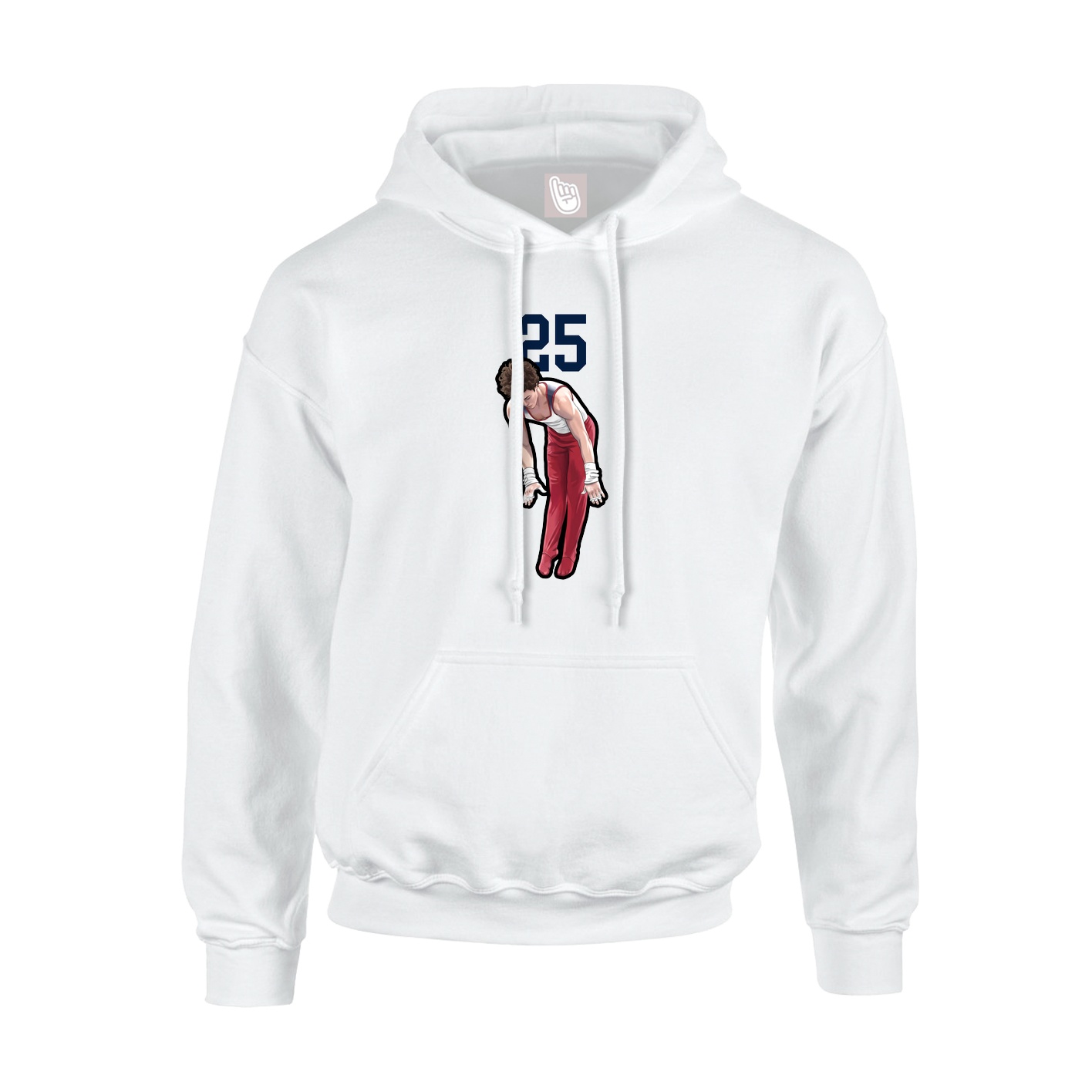 Hoodie — Number Top in White