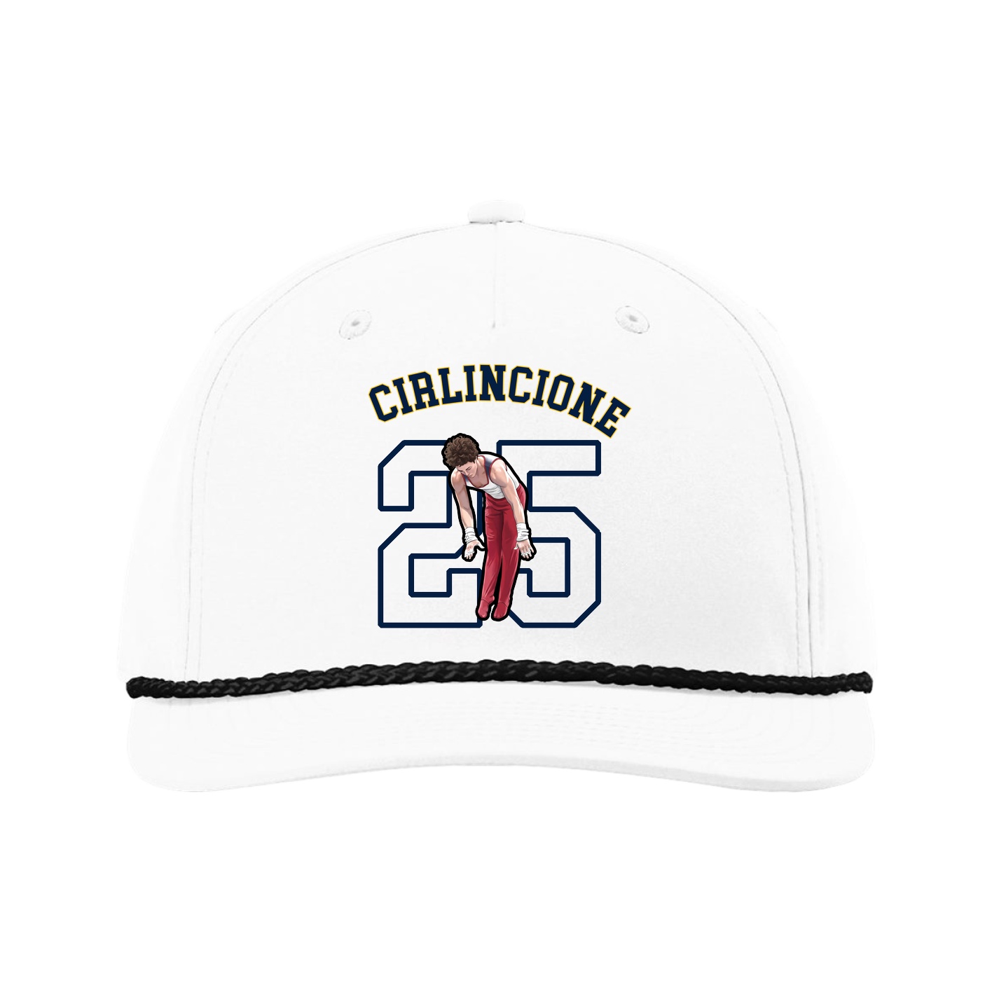 Five-Panel Classic Rope Cap — Shirsey Arch in White