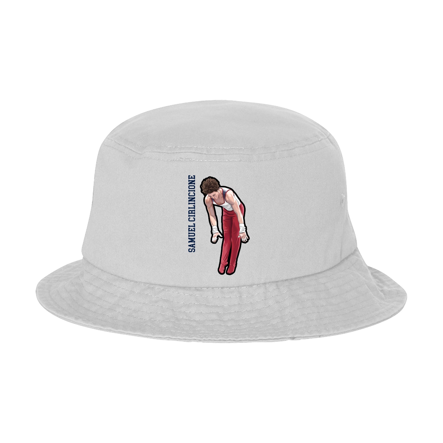 Bucket Cap — Name Vertical in White