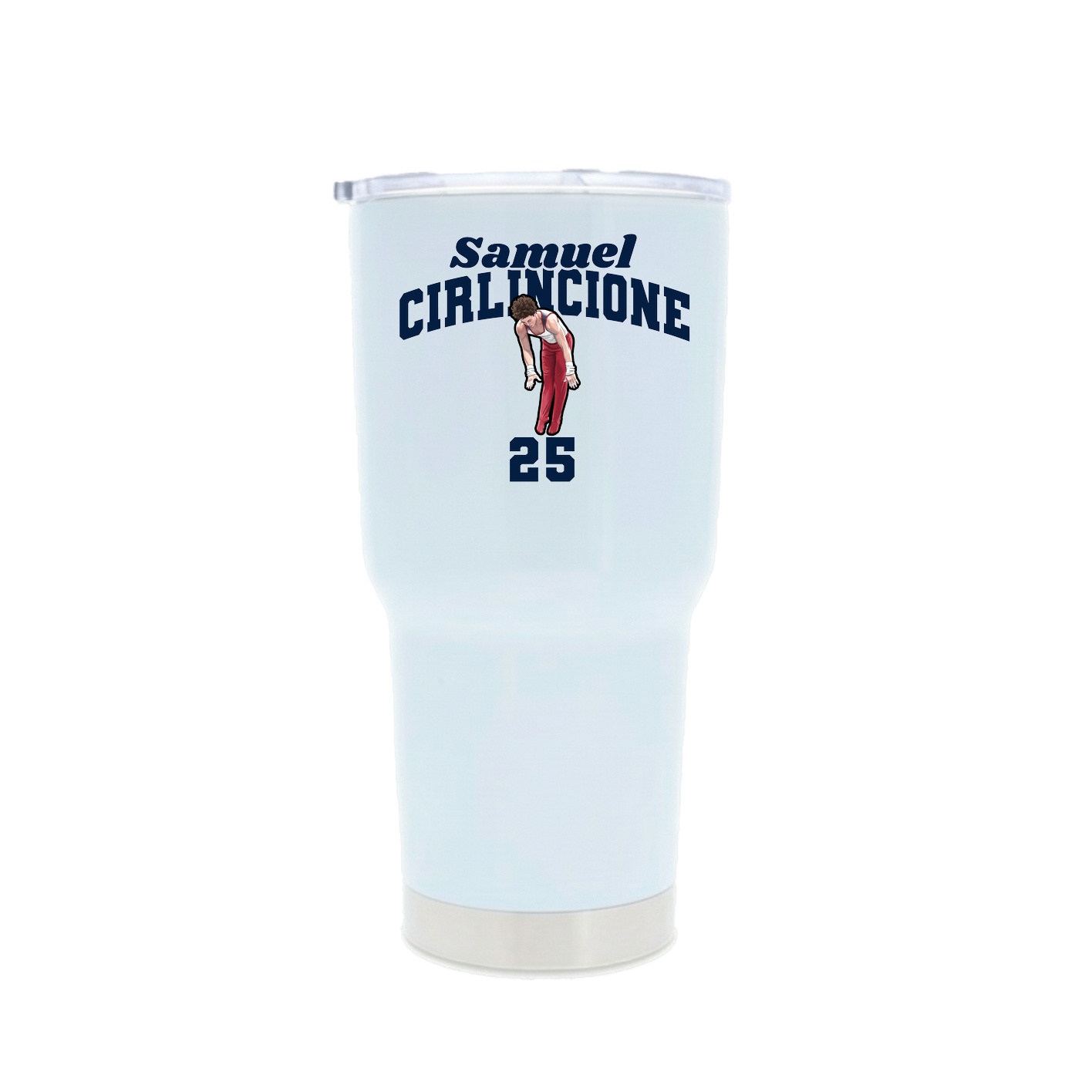 30oz Stainless Steel Tumbler — Signature Arch in White
