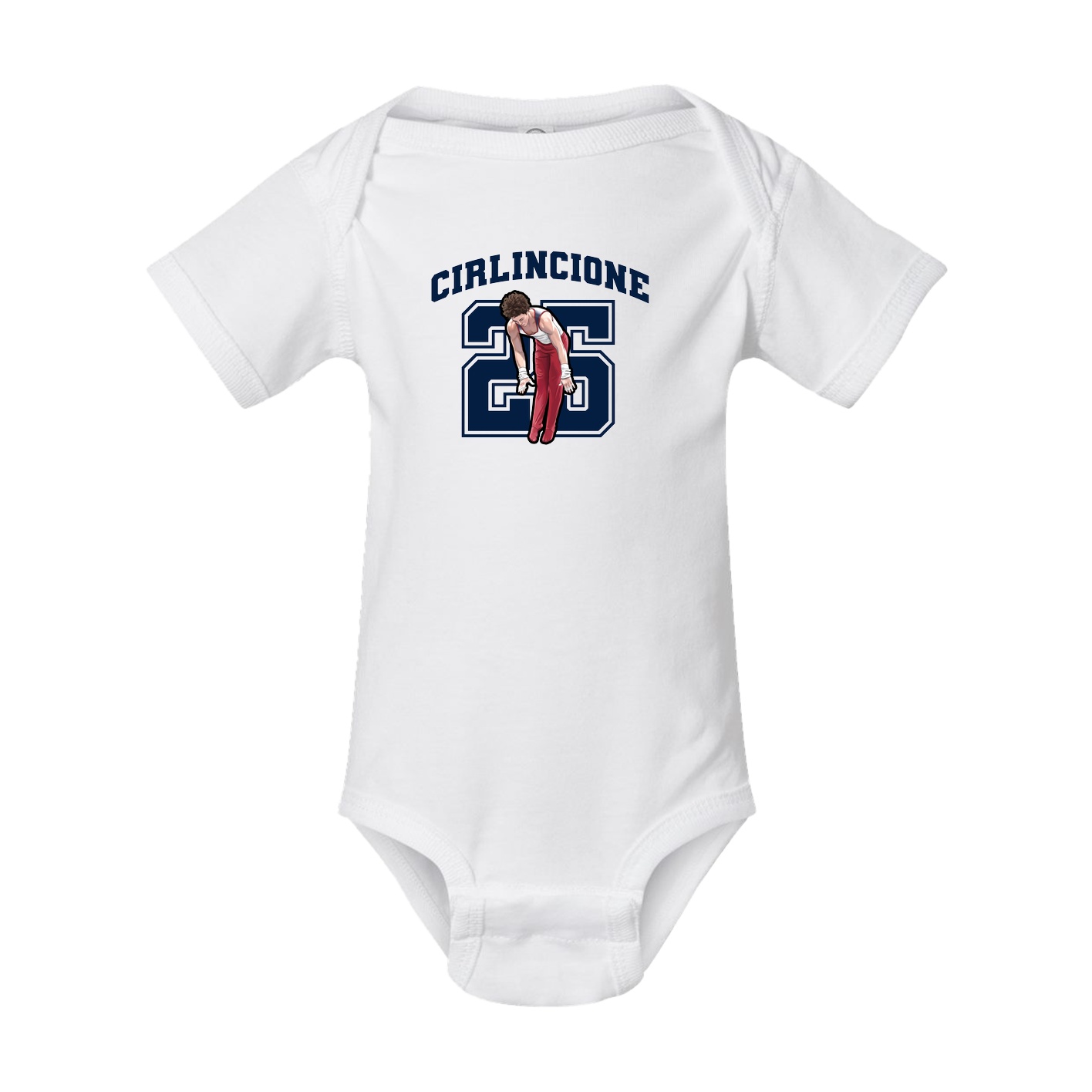 Baby Onesie — Number in White