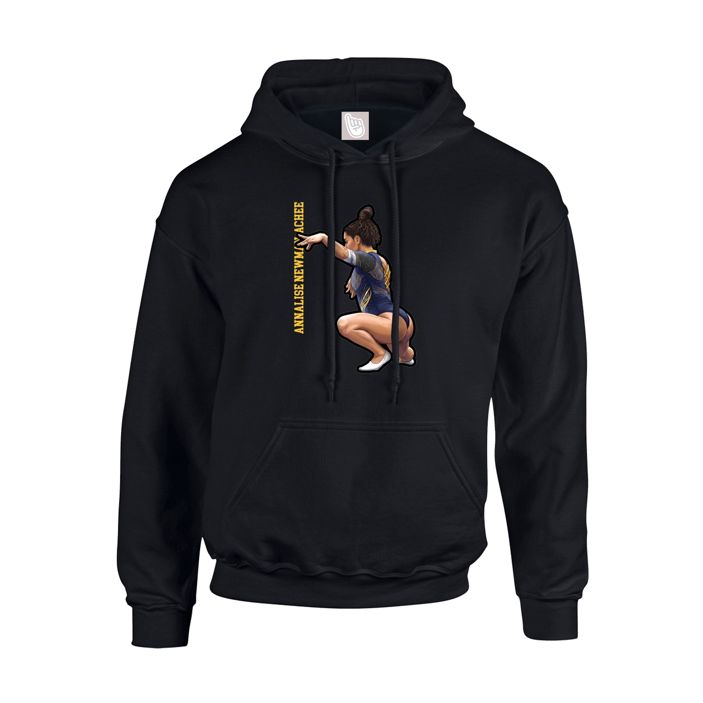 Youth Hoodie — Name Vertical in Black