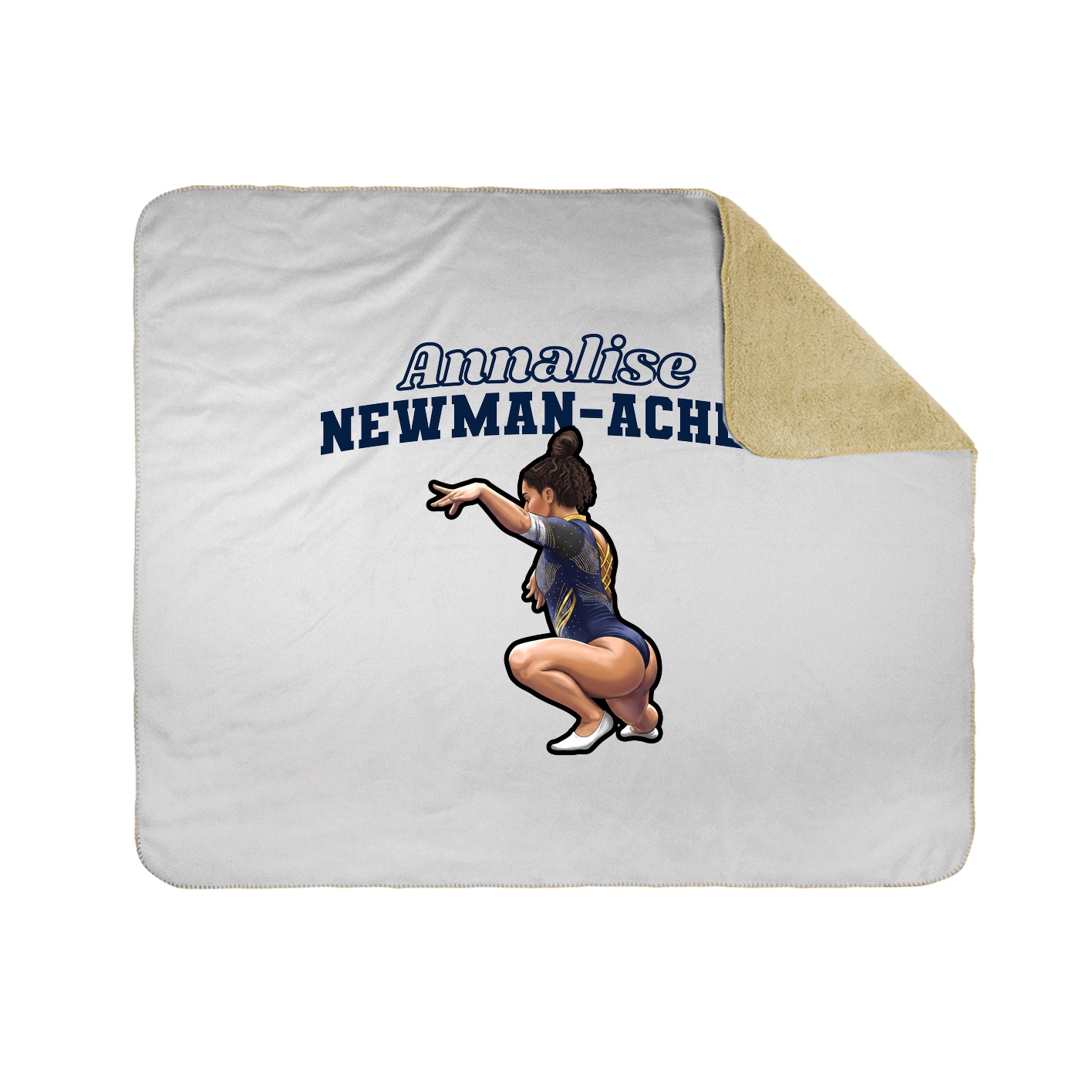 Throw Blanket — Name Arch in White