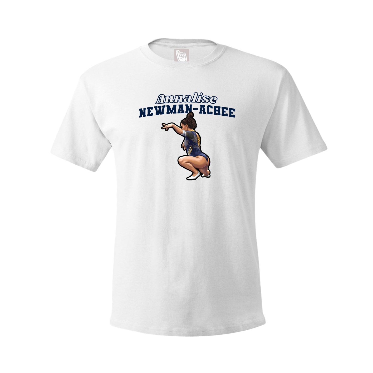 Youth Tee — Name Arch in White