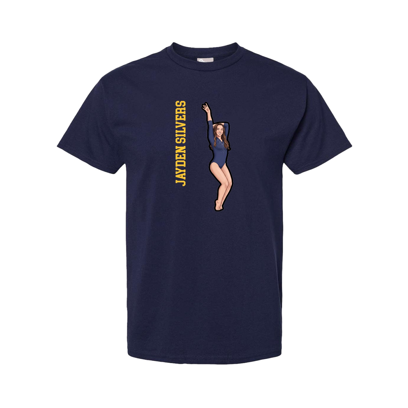Tee — Name Vertical in Navy