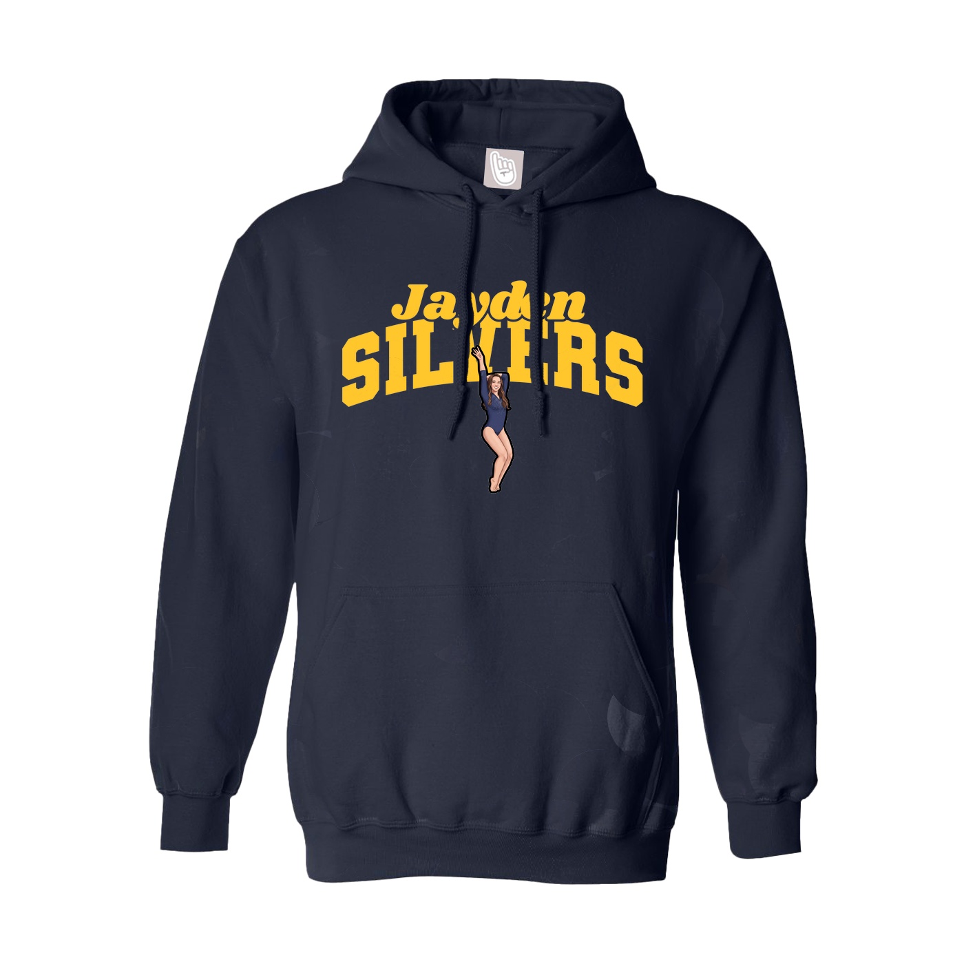 Youth Hoodie — Signature Arch in Navy