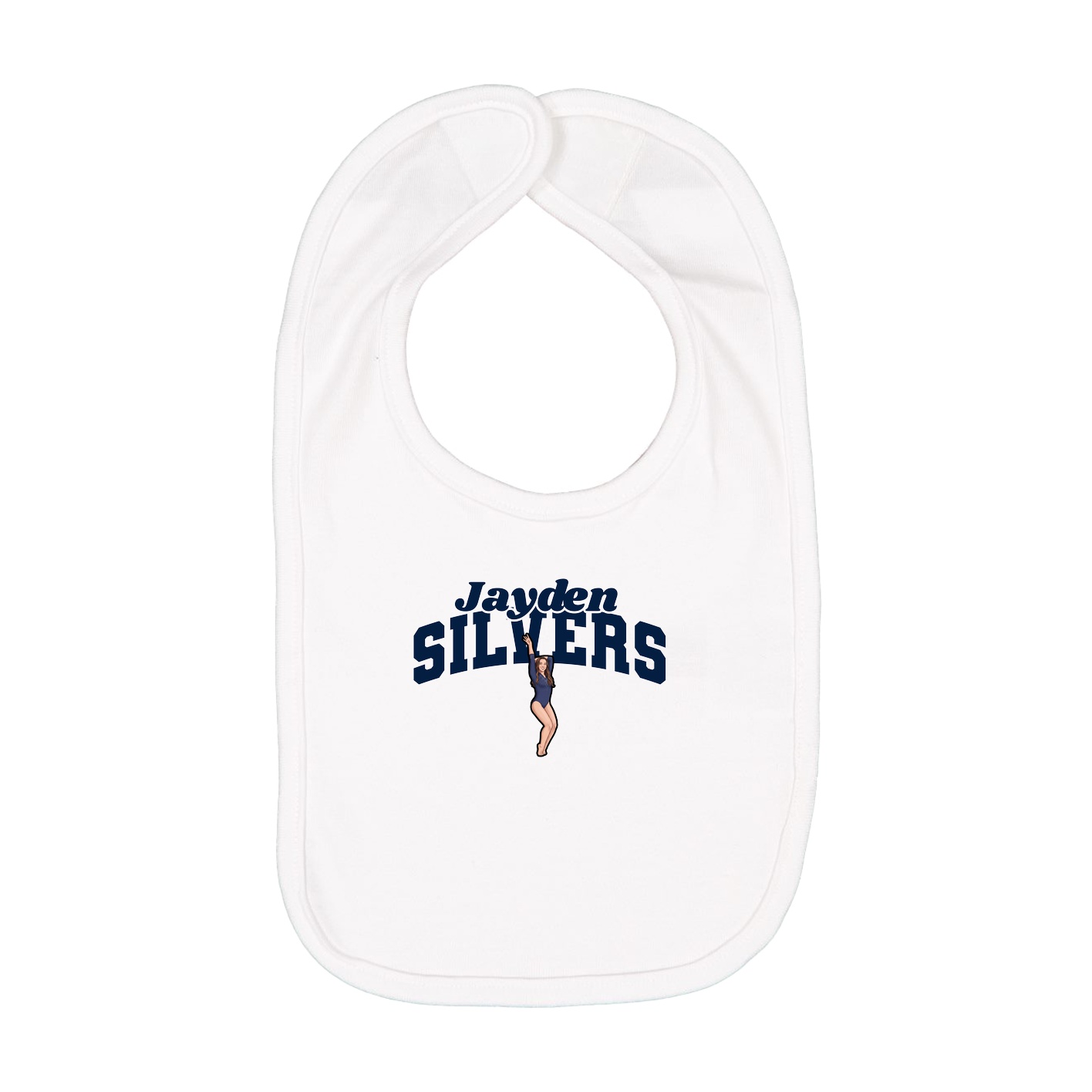 Infant Bib — Signature Arch in White