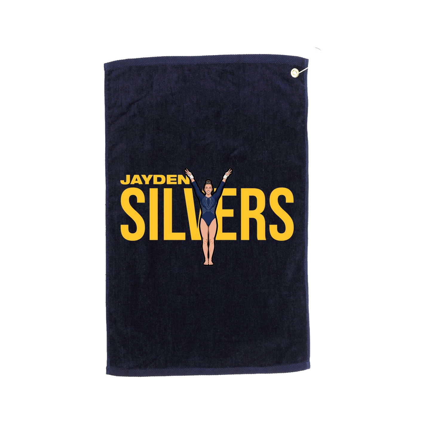 Golf Towel — Player Name in Navy