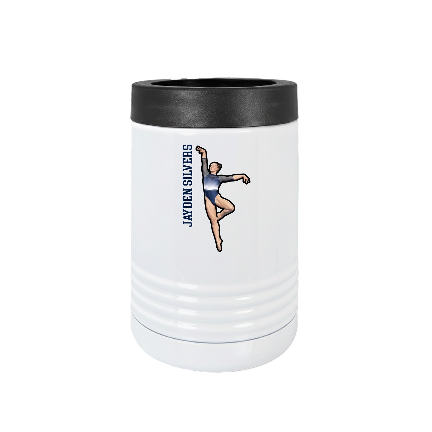 Beverage Holder — Name Vertical in White